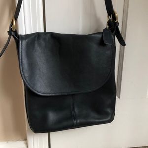 Coach Navy Blue leather purse.  Size is 11 x 11.